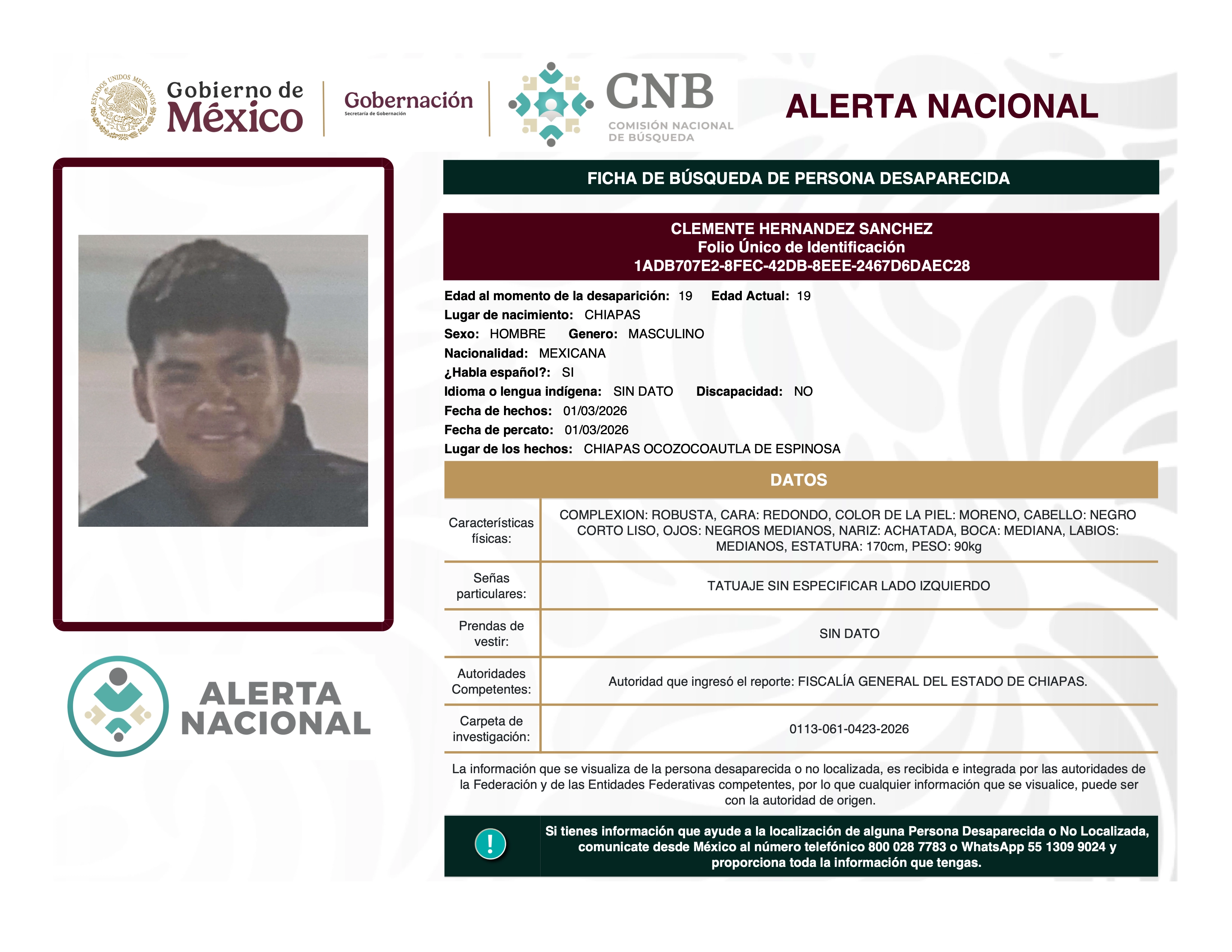 CLEMENTE HERNANDEZ SANCHEZ